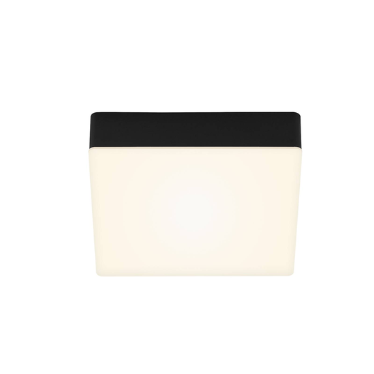 LED-kattovalaisin Flame, 15,7 x 15,7 cm, musta