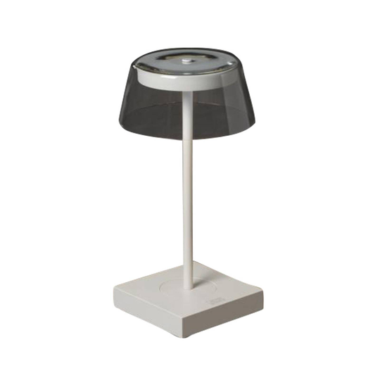 Scilla-LED-pöytälamppu, USB, valkoinen