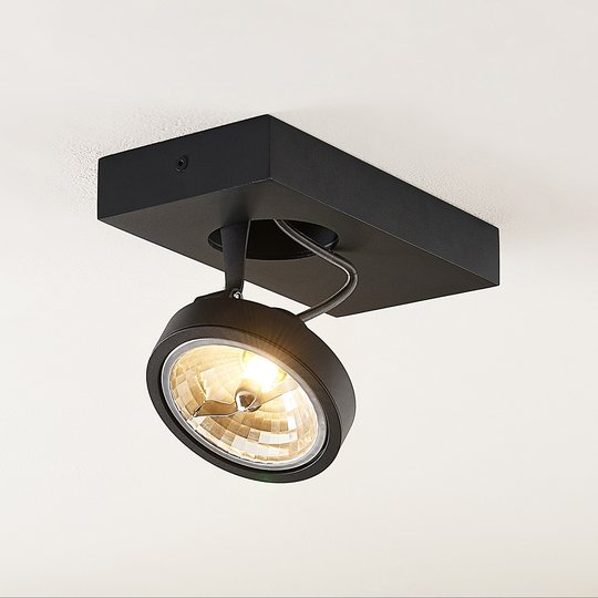 Arcchio Jorvin -kattospotti, 1-lamp., musta