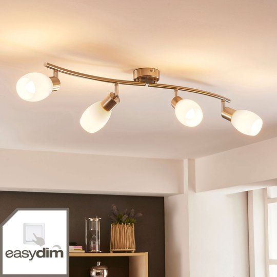 Nelilamppuinen LED-kattovalaisin Arda, easydim