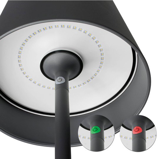 LED-lattiavalo Quint Outdoor, johdoton antrasiitti