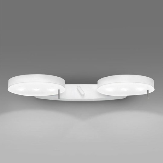 Valkoinen seinävalaisin 3-LED, 2 lamppua