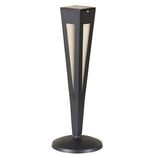 Aurinkokäyttöinen LED-soihtu Tinka, 62 cm, harmaa