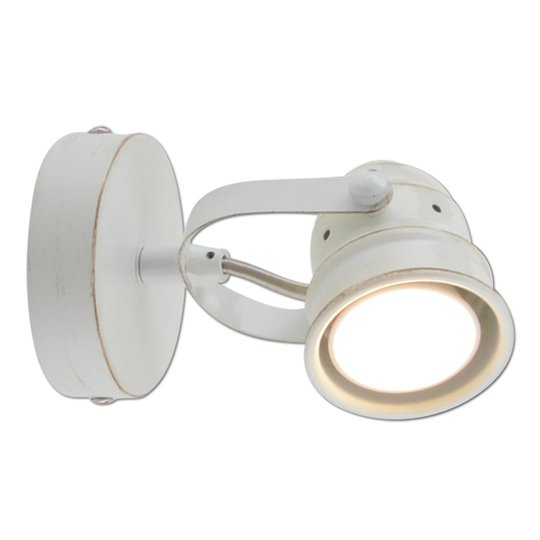 LED-seinäspotti Tessa, 1-lamp., valkoinen-antiikki