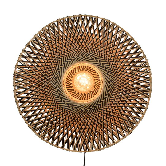 GOOD & MOJO Bali -seinävalo bambua, Ø 60 cm