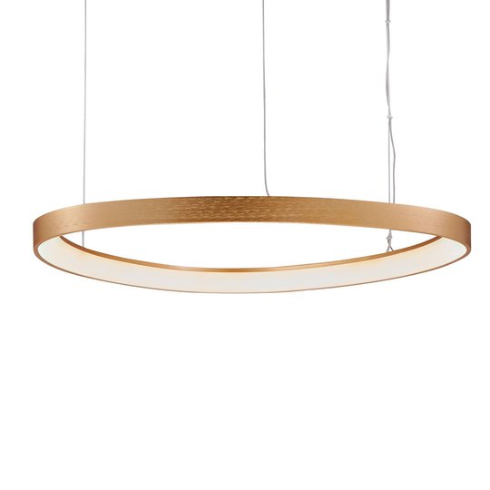 LED-riippuvalaisin Loop, kulta, Ø 60 cm