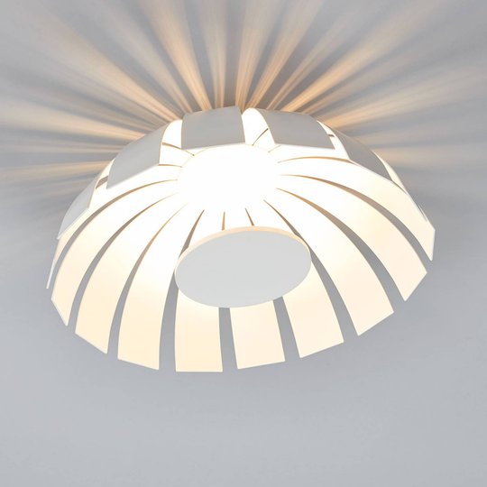 Valkoinen LED-design-kattovalaisin Loto, 33 cm