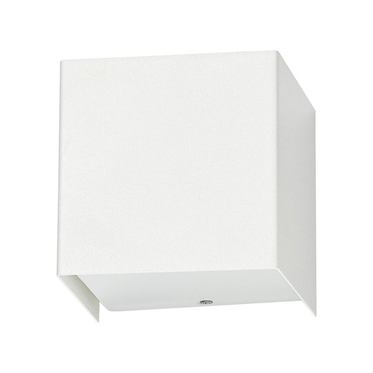 Seinävalaisin Cube terästä, valkoinen