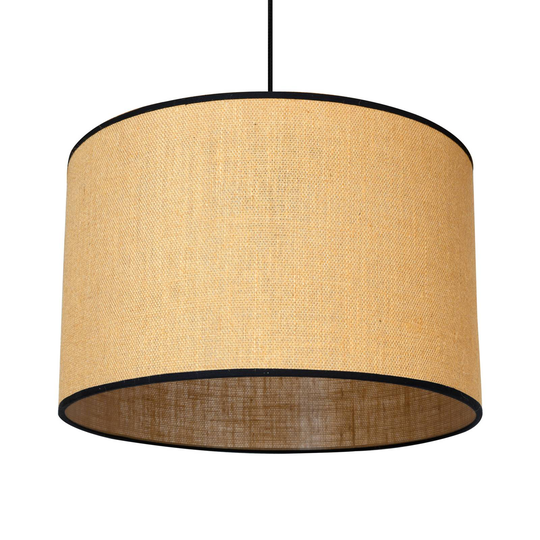 Riippuvalo Jute&black cylinder natur 40cm 1 lamppu