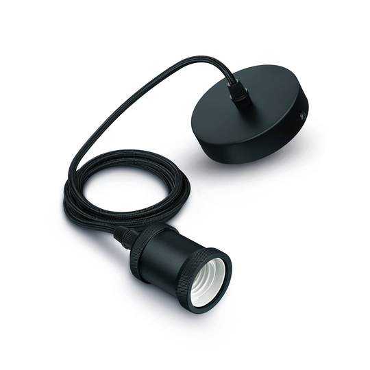 Philips Vintage -riippuvalo, E27-pidin, musta