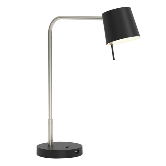 Astro Miura Desk USB-LED-pöytälamppu nikkeli/musta
