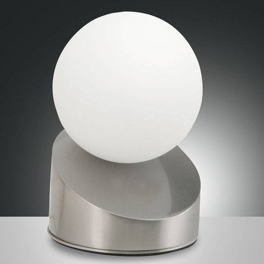 Kaunis Gravity-LED-pöytävalaisin, nikkelinvärinen