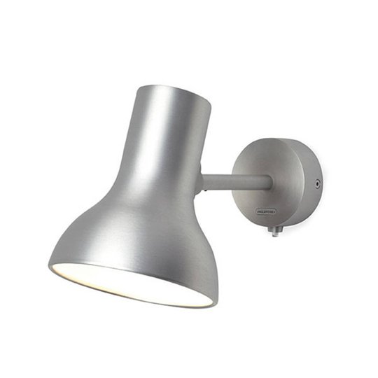 Anglepoise Type 75 Mini Metallic-seinälamppu hopea