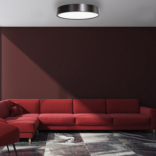 LED-kattovalaisin Cleo, Ø 48 cm, musta