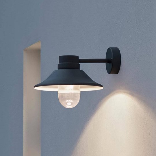 LED-ulkoseinälamppu Vega, musta