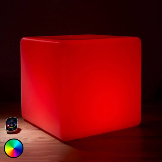 Valaiseva LED-ulkokoristekuutio, RGB 45 cm