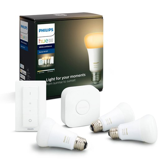 Philips Hue White Ambiance E27 3 kpl Starter-Kit