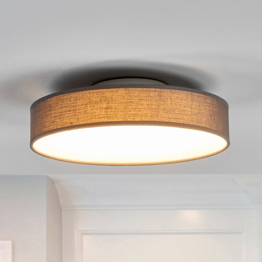 LED-kangaskattolamppu Saira, 30 cm, harmaa