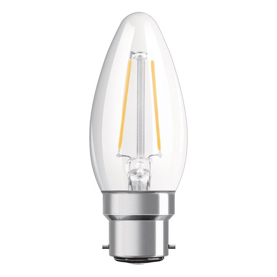 OSRAM-LED-kynttilä B22d Classic 827 4W kirkas