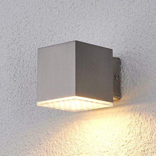 Kompakti LED-ulkoseinävalaisin Lydia, ruostumaton
