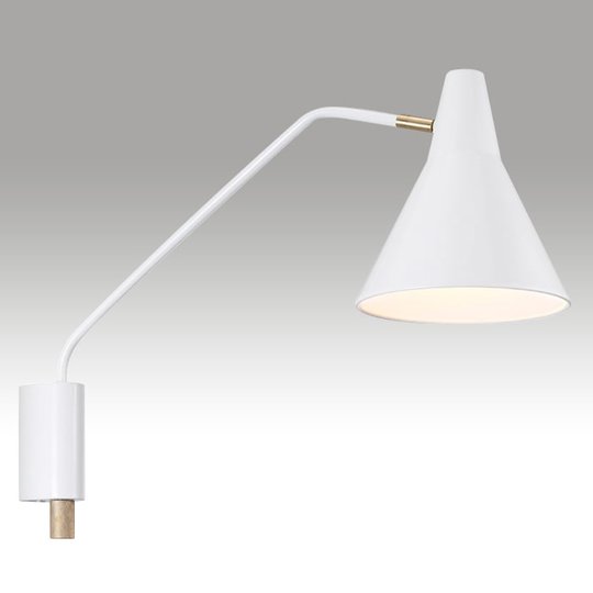 Seinävalaisin Brassy, valkoinen