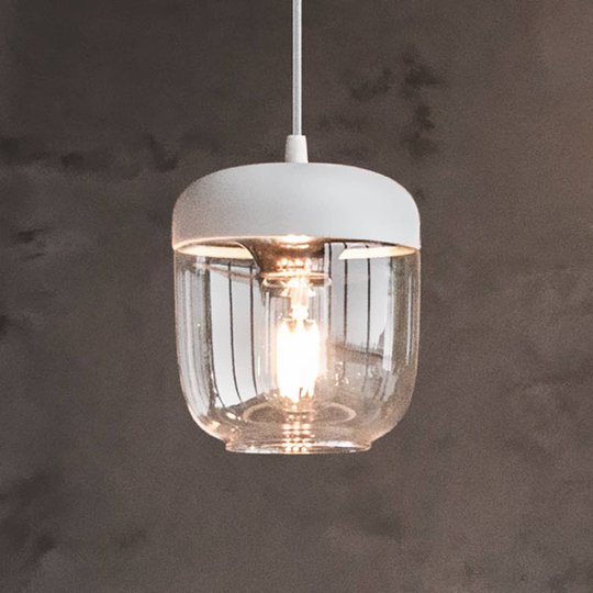 Design-riippuvalaisin Acorn, valk. ja kiil. kupari