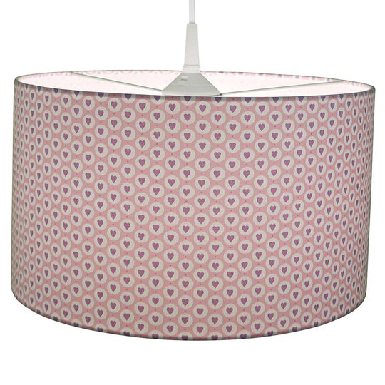 Kankainen riippuvalaisin Sydämet, roosa/pinkki