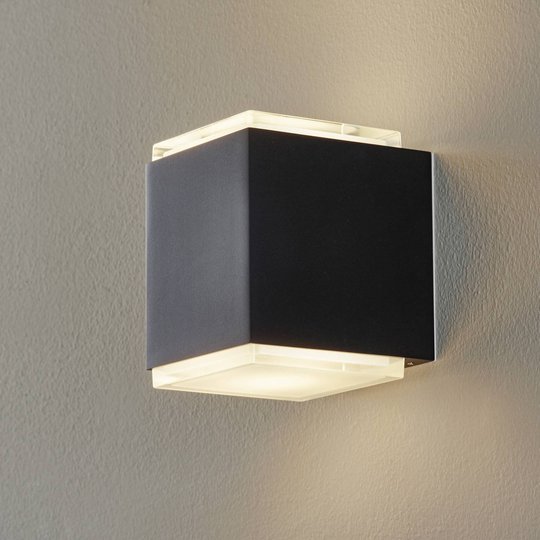 BEGA 50064 LED-seinälamppu 3000K 12cm musta