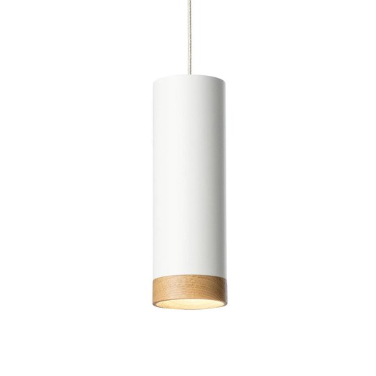 LED-riippuvalaisin PHEB, valkoinen/tammi
