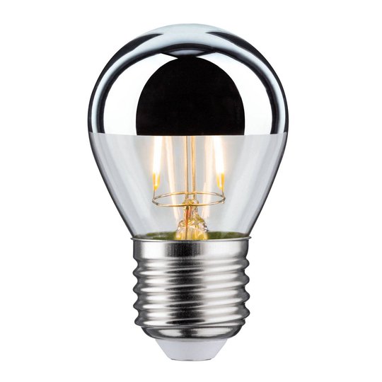LED-pääpeililamppu E27 pisara 827 hopea 2,6 W
