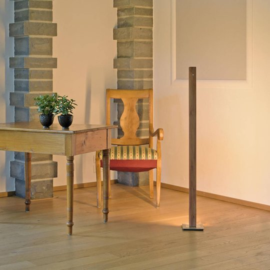 HerzBlut Leonora -LED-lattiavalo 122,5 cm, pähkinä