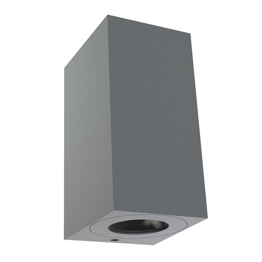 Ulkoseinälamppu Canto Maxi Kubi 2, 17 cm, harmaa