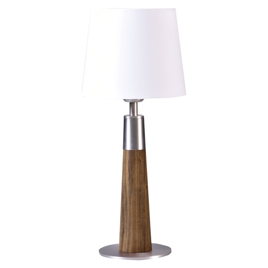 HerzBlut Conico-pöytälamppu valkoinen pähkinä 44cm