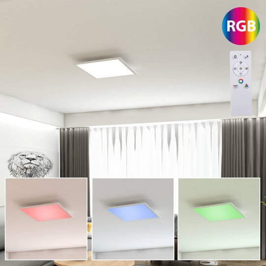 LED-paneeli Colour 29,5 cm x 29,5 cm, kaukosäädin
