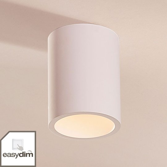Pyöreä Easydim-LED-kattovalaisin Natalie, kipsiä