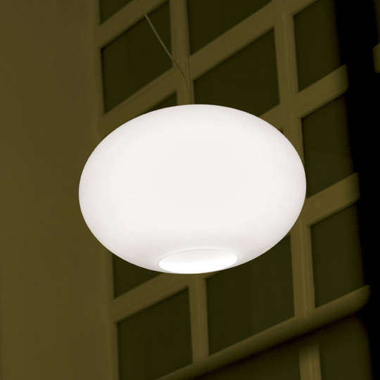 Prandina Zero S5 -riippuvalo opaalilasia, Ø 35 cm