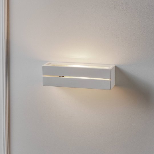 Seinälamppu Top, keraaminen, valkoinen, 32 x 9 cm