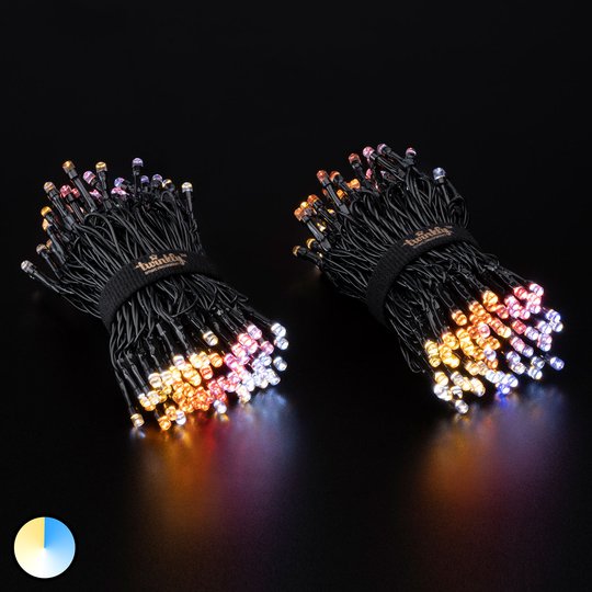 Twinkly CCT LED-valoketju 250-lamppuinen 20m musta