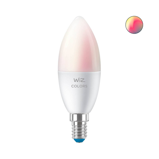 WiZ C37 LED-lamppu E14 4,9W kynttilä matta RGB