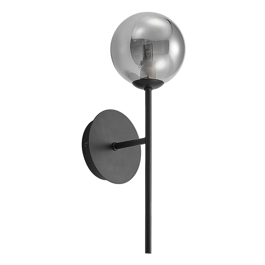 Lucande Wynona -seinävalaisin, 1-lamp., musta
