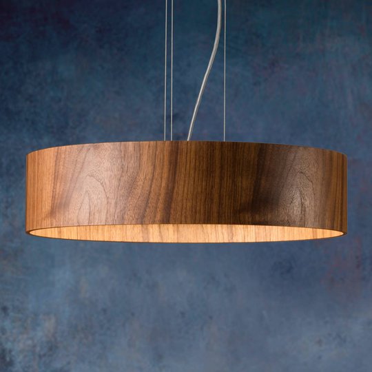 Pähkinäpuinen riippuvalo Lara Wood led-lampuilla