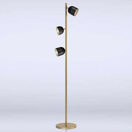LED-lattiavalo Dome, musta