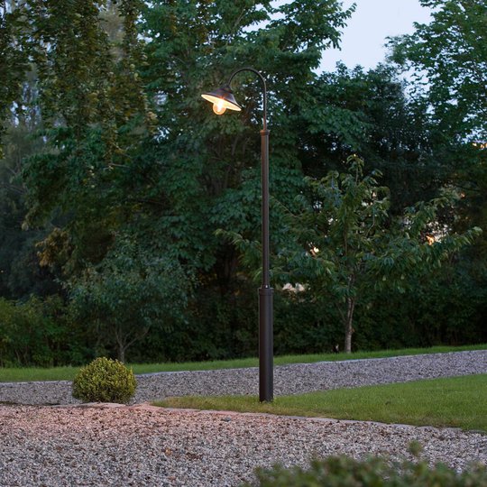 Pylväsvalaisin Vega, musta, 1-lamppuinen, 240 cm
