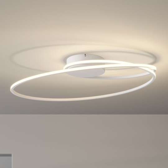 Lindby Xenias -LED-kattovalo, valk., 60 x 35 cm
