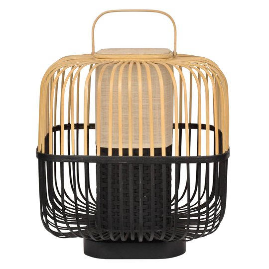 Forestier Bamboo Square M -pöytälamppu, musta