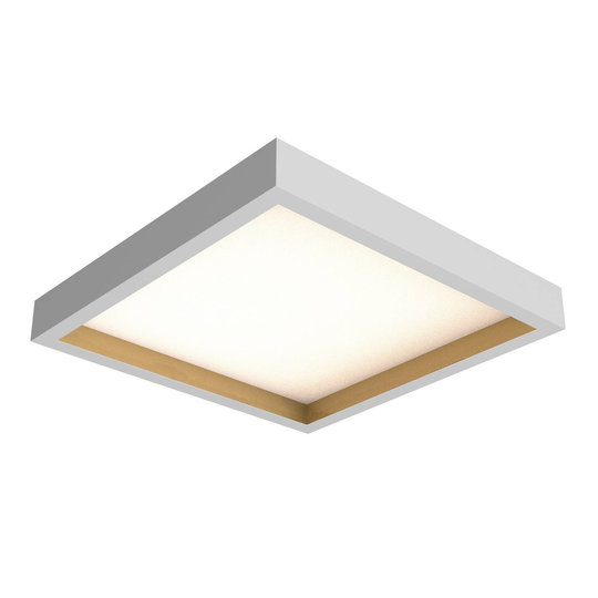 Valencia-LED-kattovalaisin valkoinen/kulta 60x60cm