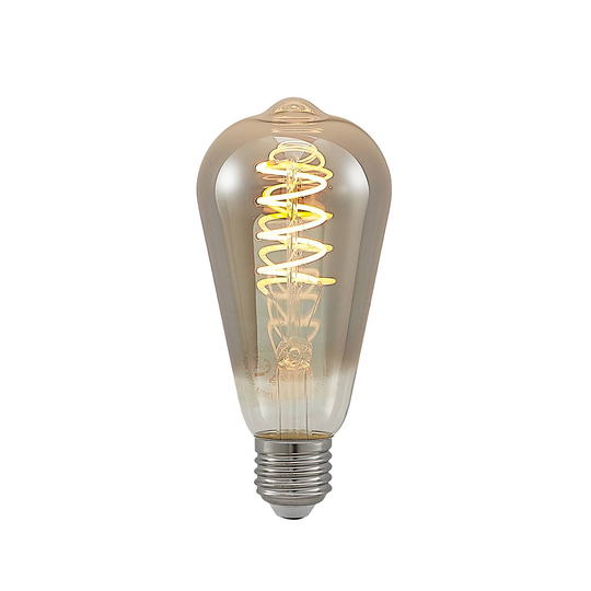 Lucande-LED-lamppu E27 ST64 4W 2200K smoke