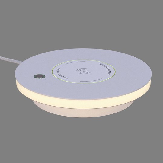 LED-pöytälamppu Ekil, Qi-latausasema, valkoinen