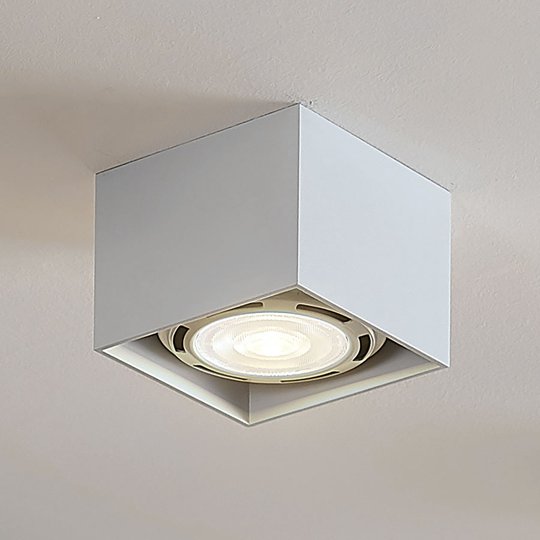 LED-kattospotti Mabel, kulmikas, valkoinen