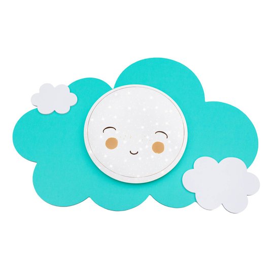LED-seinävalaisin Starlight Smile, pilvi, minttu